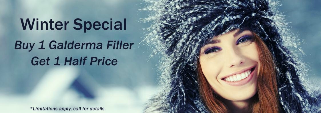 Winter Special, Buy 1 Galderma Filler, get 1 half price.