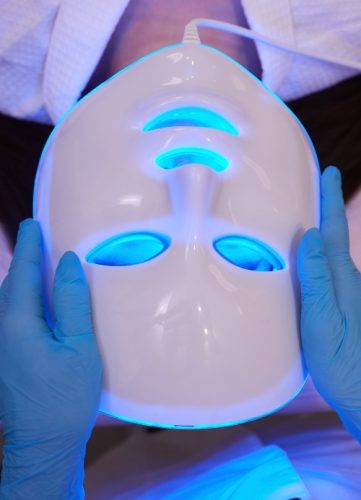 Aethetics blue light treatment at Rosemark in Idaho Falls, formerly a Bella Dea service.