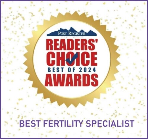 Best fertility clinic in Idaho Falls award medallion.