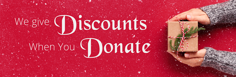 Laser Hair Removal Discounts when you donate banner.