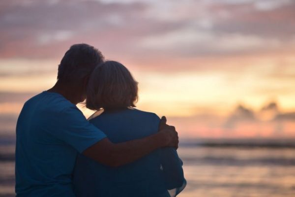 Couple at sunset, contemplating the hysteroscopy procedure by obgyn doctores in Idaho Falls at Rosemark.