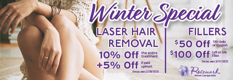 Winter Special for laser hair removal in Idaho Falls. Save 10% all treatments and an additional 5% if used all up front.